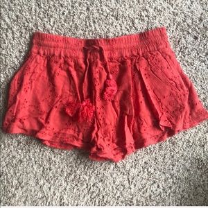 “Free People” Coral Shorts